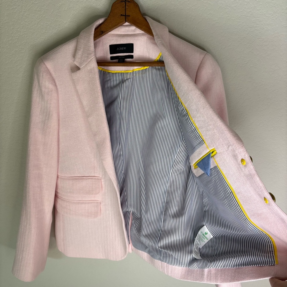 J. Crew Dalton Light Pink Women's Blazer - Picture 9 of 10